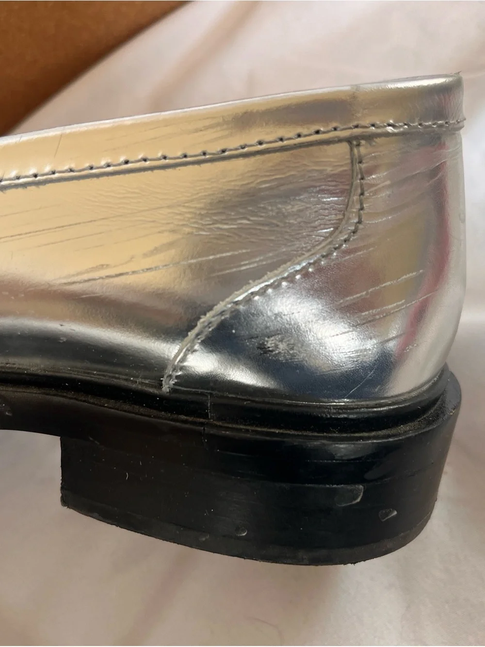 Madewell Silver Loafers